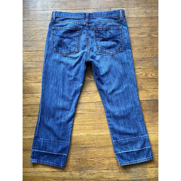 GAP 1969 Distressed Mid-Rise Blue Denim Jeans sz 26/2 (actual w33") - Picture 7 of 7